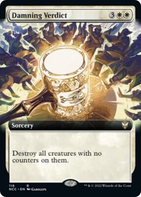 Damning Verdict (Extended Art) card from Commander: Streets of New Capenna