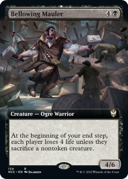 Bellowing Mauler (Extended Art) card from Commander: Streets of New Capenna