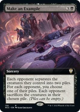 Make an Example (Extended Art) card from Commander: Streets of New Capenna