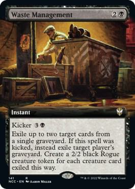 Waste Management (Extended Art) card from Commander: Streets of New Capenna