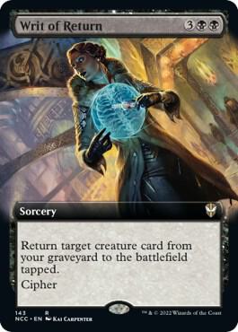 Writ of Return (Extended Art) card from Commander: Streets of New Capenna