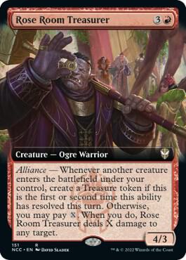 Rose Room Treasurer (Extended Art) card from Commander: Streets of New Capenna