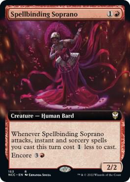 Spellbinding Soprano (Extended Art) card from Commander: Streets of New Capenna