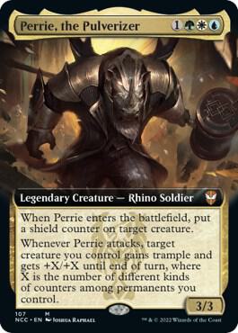 Perrie, the Pulverizer (Extended Art) card from Commander: Streets of New Capenna
