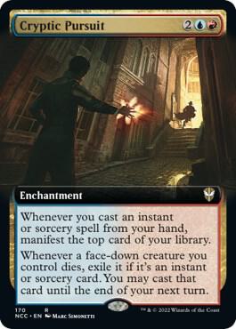Cryptic Pursuit (Extended Art) card from Commander: Streets of New Capenna