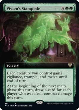Vivien's Stampede (Extended Art) card from Commander: Streets of New Capenna