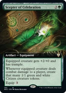 Scepter of Celebration (Extended Art) card from Commander: Streets of New Capenna