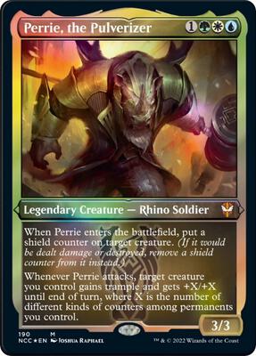 Perrie, the Pulverizer (Display Commander) - Thick Stock card from Commander: Streets of New Capenna