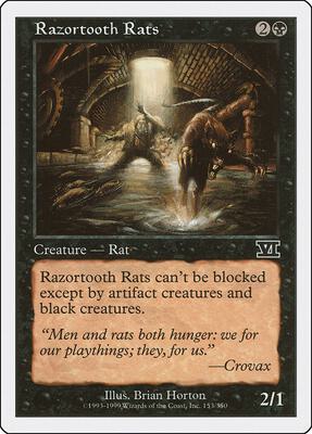 Razortooth Rats card from Classic Sixth Edition