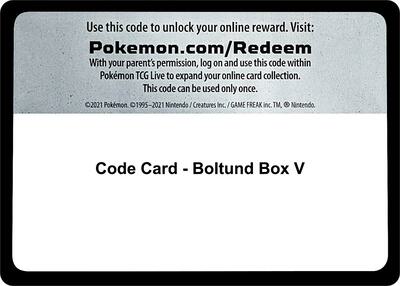 Code Card - Boltund Box V card from Miscellaneous Cards & Products