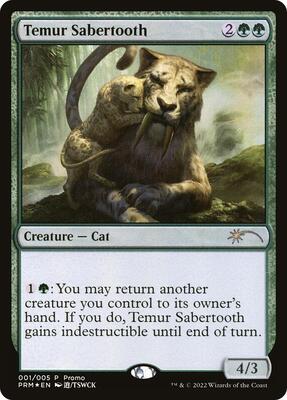 Temur Sabertooth card from Unique and Miscellaneous Promos
