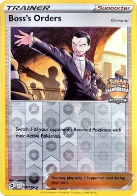 Boss's Orders - 154/192 (Regional Championships) card from League & Championship Cards