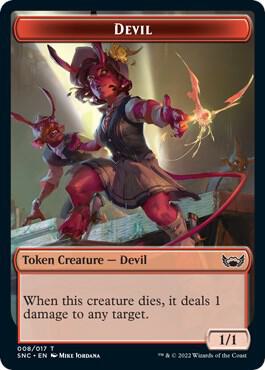 Devil // Wizard Double-Sided Token card from Streets of New Capenna