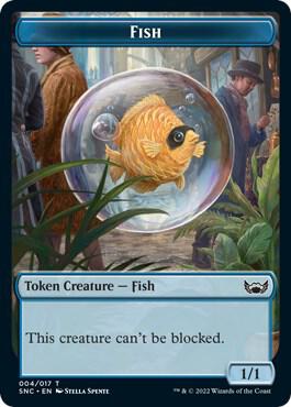Fish // Citizen Double-Sided Token card from Streets of New Capenna
