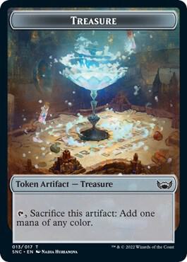Treasure (013) // Rogue Double-Sided Token card from Streets of New Capenna