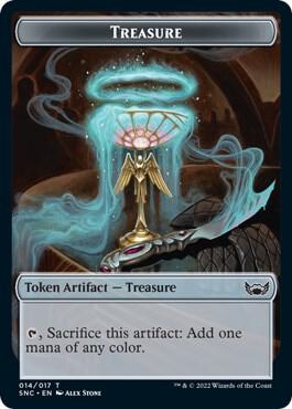 Treasure (014) // Angel Double-Sided Token card from Streets of New Capenna