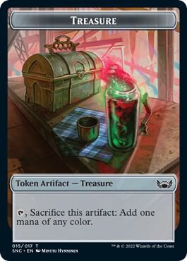 Treasure (015) // Copy Double-Sided Token card from Streets of New Capenna