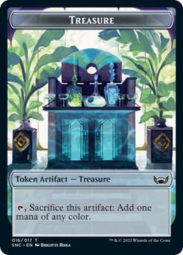 Treasure (016) // Dog Double-Sided Token card from Streets of New Capenna