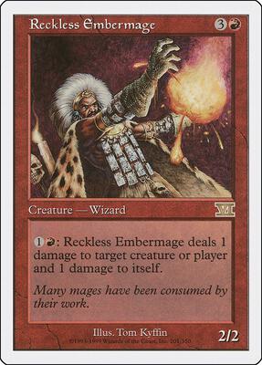 Reckless Embermage card from Classic Sixth Edition