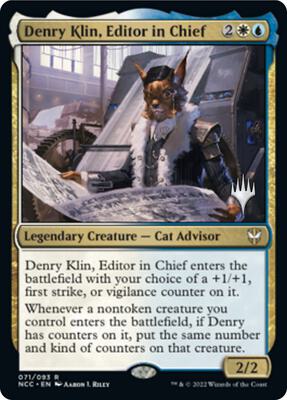 Denry Klin, Editor in Chief card from Promo Pack: Streets of New Capenna