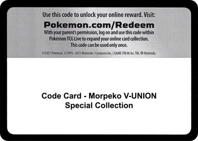 Code Card - Morpeko V-UNION Special Collection card from Miscellaneous Cards & Products