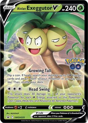 Alolan Exeggutor V - SWSH225 card from SWSH: Sword & Shield Promo Cards