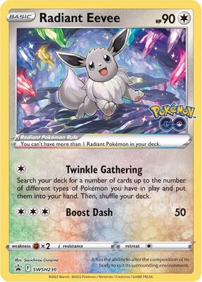 Radiant Eevee - SWSH230 card from SWSH: Sword & Shield Promo Cards
