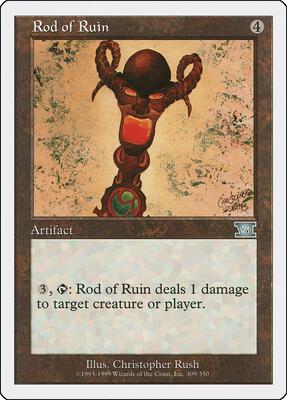 Rod of Ruin card from Classic Sixth Edition