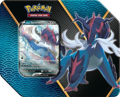Divergent Powers Tin [Hisuian Samurott V] card from Miscellaneous Cards & Products