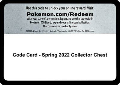 Code Card - Spring 2022 Collector Chest card from Miscellaneous Cards & Products