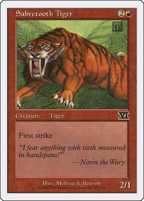 Sabretooth Tiger card from Classic Sixth Edition