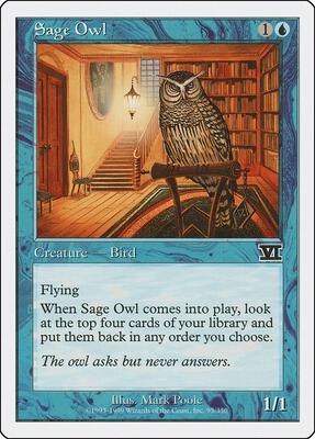 Sage Owl card from Classic Sixth Edition