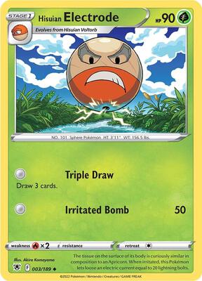 Hisuian Electrode card from SWSH10: Astral Radiance