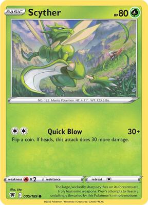Scyther (005) card from SWSH10: Astral Radiance