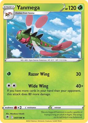 Yanmega card from SWSH10: Astral Radiance