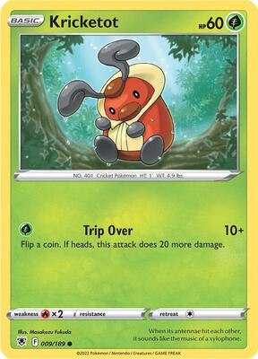 Kricketot card from SWSH10: Astral Radiance