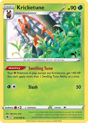 Kricketune card from SWSH10: Astral Radiance