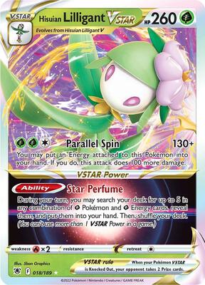 Hisuian Lilligant VSTAR card from SWSH10: Astral Radiance