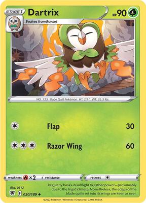 Dartrix card from SWSH10: Astral Radiance