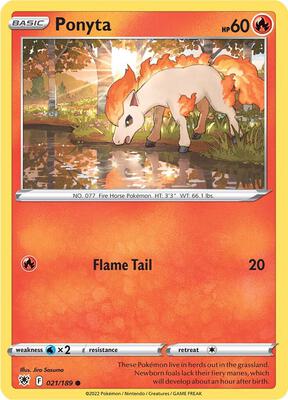 Ponyta card from SWSH10: Astral Radiance