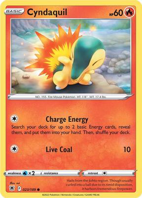 Cyndaquil card from SWSH10: Astral Radiance