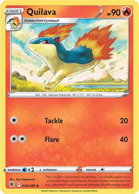 Quilava card from SWSH10: Astral Radiance