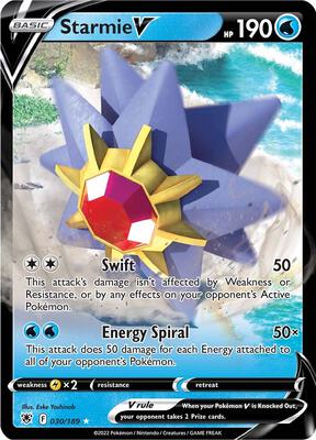 Starmie V card from SWSH10: Astral Radiance