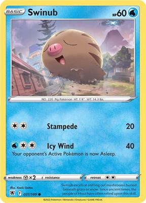 Swinub card from SWSH10: Astral Radiance