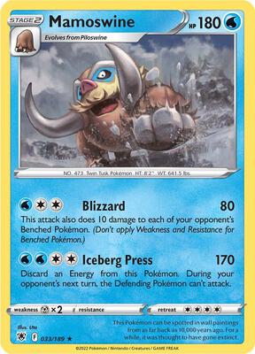 Mamoswine card from SWSH10: Astral Radiance