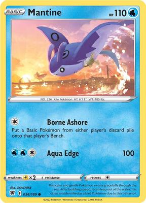 Mantine card from SWSH10: Astral Radiance