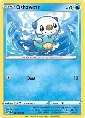Oshawott card from SWSH10: Astral Radiance