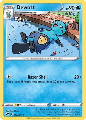 Dewott card from SWSH10: Astral Radiance