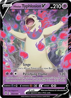 Hisuian Typhlosion V card from SWSH10: Astral Radiance