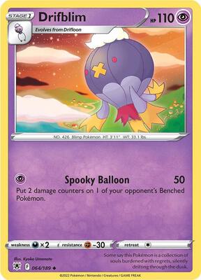 Drifblim card from SWSH10: Astral Radiance
